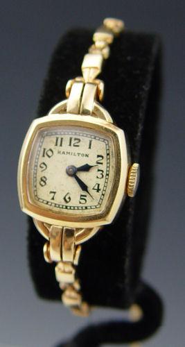 14K GOLD HAMILTON WATCH Ladies b94df