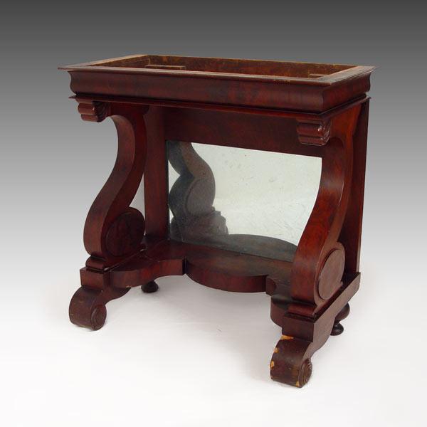 EMPIRE PERIOD MAHOGANY PIER TABLE: