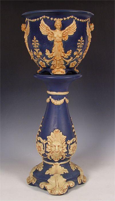 WELLER POTTERY BLUE WARE JARDINIERE b9a6c