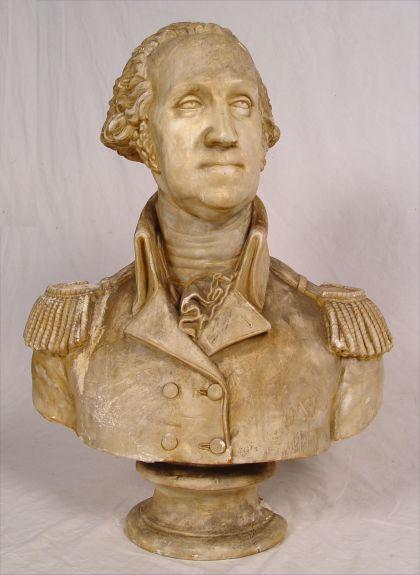 19TH C PLASTER BUST OF GEORGE WASHINGTON  b9a78