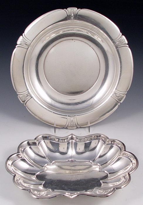 2 STERLING SERVING TRAYS To include b9a84
