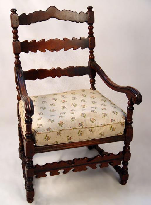 LATE 19TH CENTURY LADDERBACK ARMCHAIR  b9a89