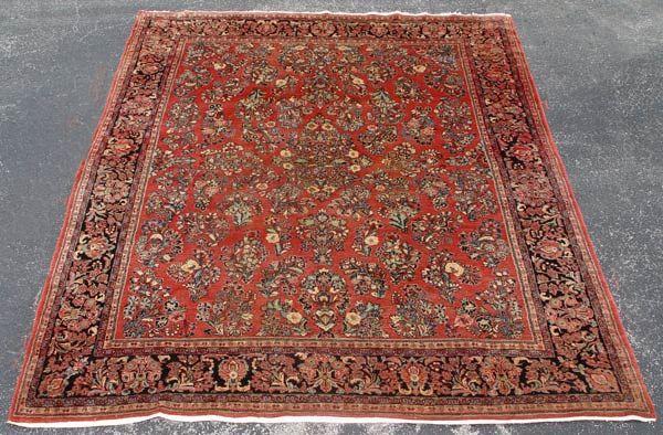 HAND TIED SAROUK CARPET: Approx