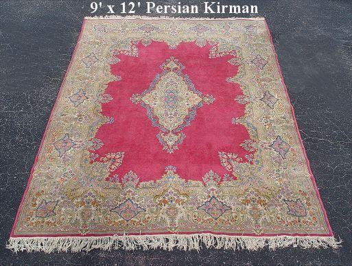 PERSIAN KERMAN CARPET Approx 12  b9a32