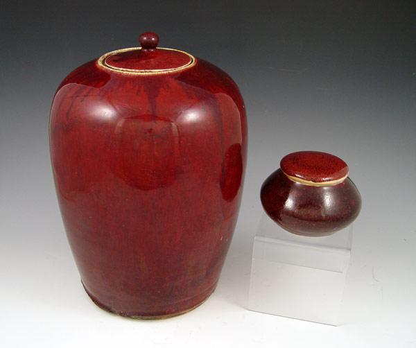 CHINESE LATE CHING RED GLAZE COVERED b9e43