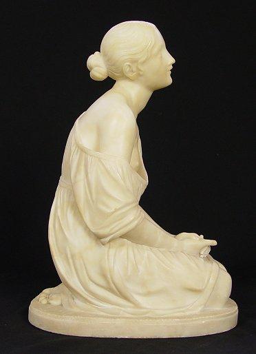 MARBLE STATUE OF KNEELING MAIDEN  b9d6b