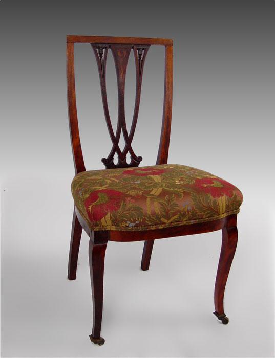 STRING INLAY FEDERAL SIDE CHAIR: With