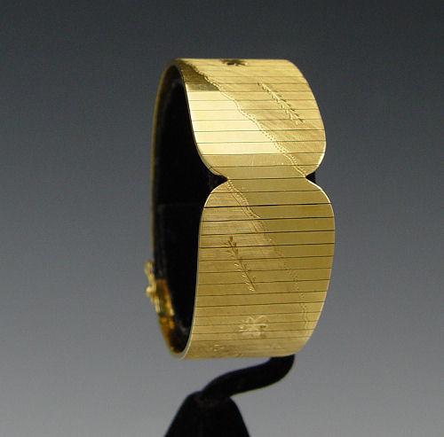 18K VINTAGE 1950'S GOLD BRACELET: