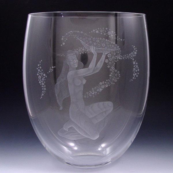 PALMQUIST FOR ORREFORS ETCHED GLASS