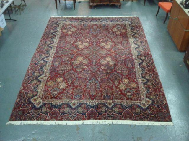 Roomsize Sarouk Carpet Blue burgundy bac40