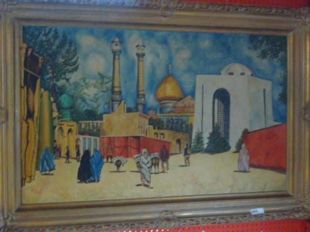 Oil on Canvas of Persian Scene.