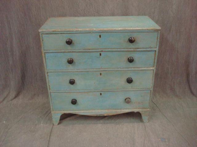 19th Cent 4 Drawer Chest in Original bae08