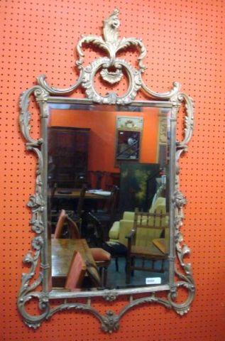 Silver Gilt Rococo Style Mirror.