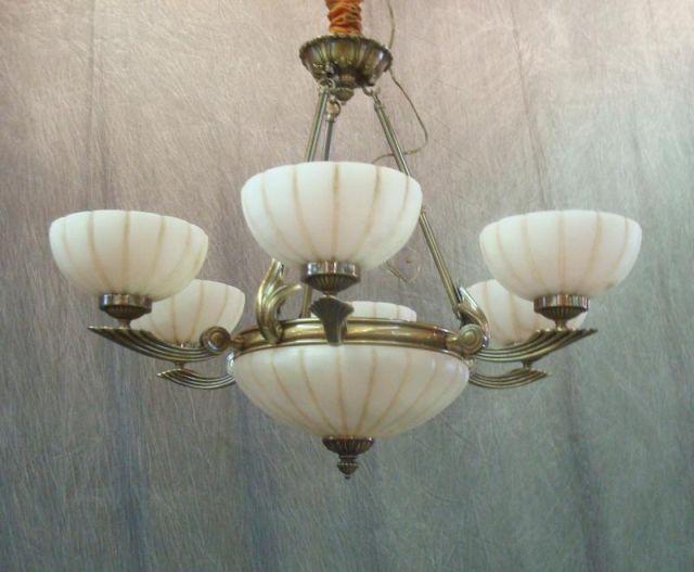 Continental Chandelier with White