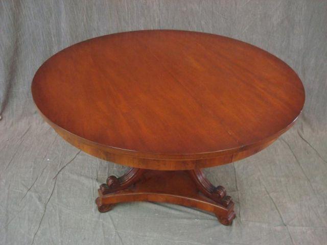 Mahogany Neoclassical Style Round Dining