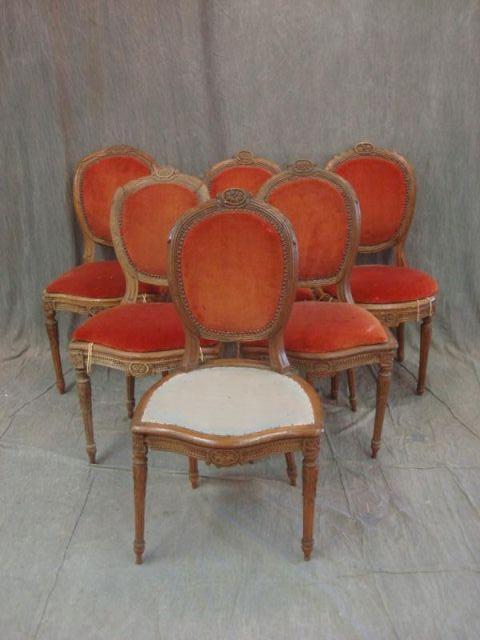 6 Louis XVI Chairs. Probably of