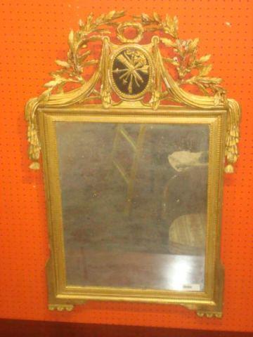 Louis XVI Giltwood Mirror with