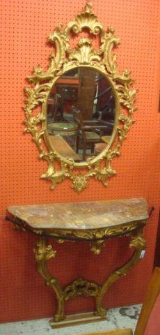 French Carved Giltwood Console bae71