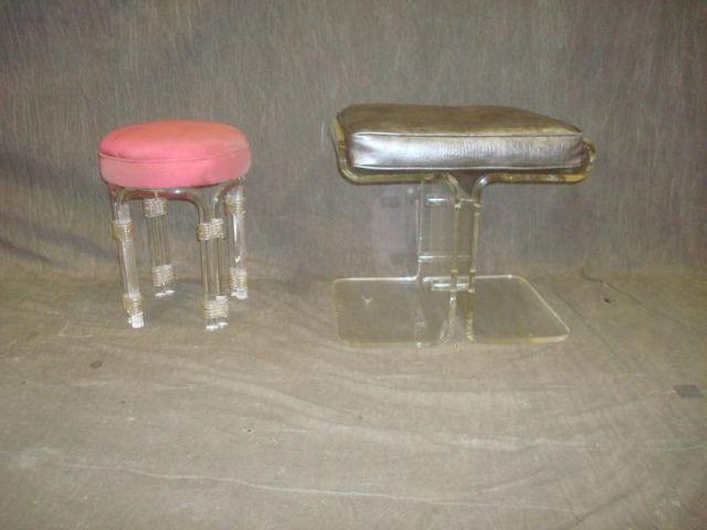 2 Midcentury Lucite Stools From bae91