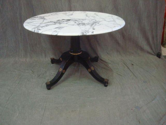 White Marble Top Round Dining Table