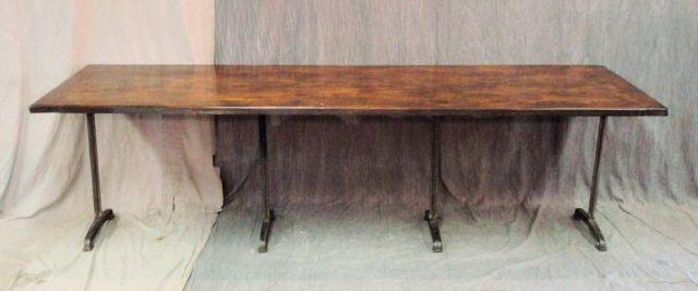 Harvest Table with 4 Iron Legs  baef7
