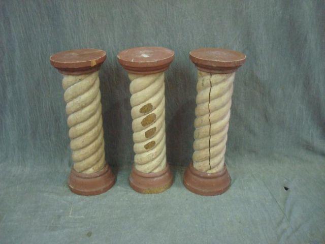 3 Antique Continental Hand Painted baefa