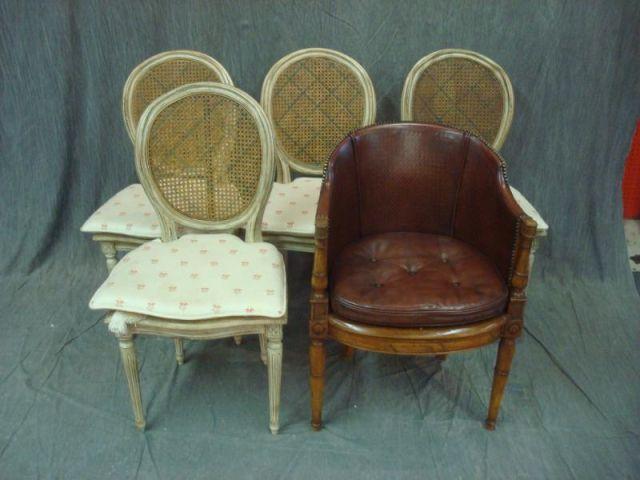 4 Louis XVI Style Caned Arm Chairs baf0e