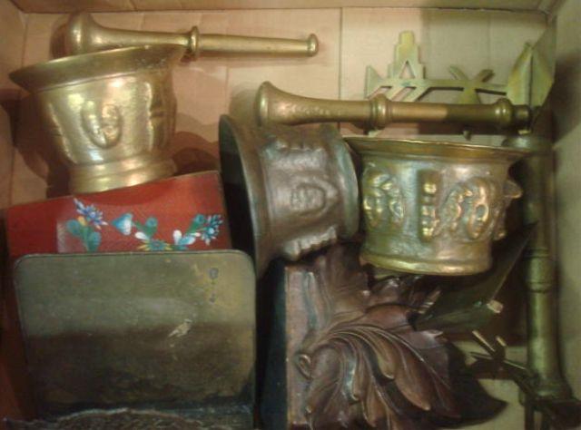 Lot of Antique Brass Items. From