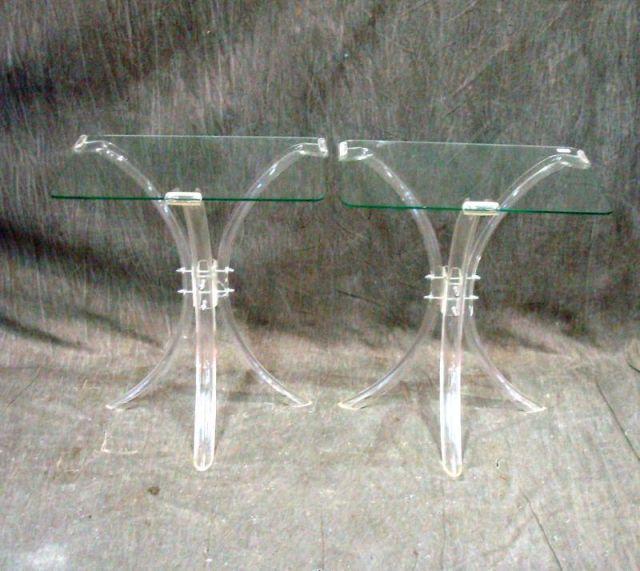 Pair of Midcentury Lucite Glass baf40