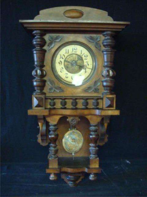 Carved Victorian Wall Clock. Possibly