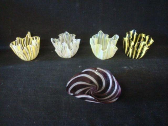5 Pieces of Vennini Style Glass.