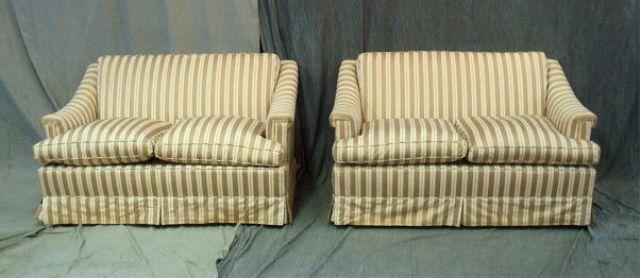 Pair of Down filled Loveseats  bac7d