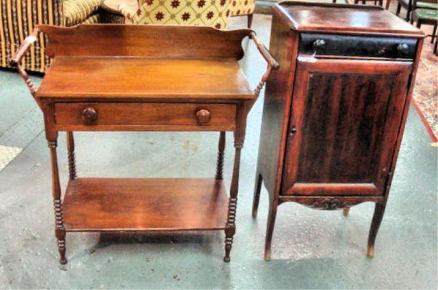 Victorian 1 Drawer Wash Stand along bac80