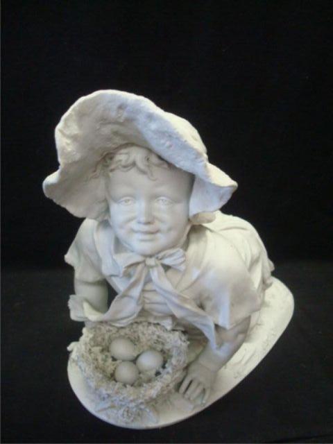 Parian Figure of Crawling Baby