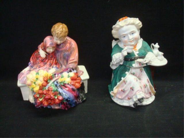 Royal Doulton Figure & A Porcelain Figure.