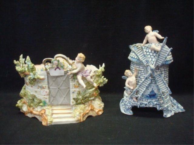 2 Small Porcelain Planters One baca6