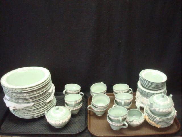 Lot of Wedgwood Green White Porcelain  bacab