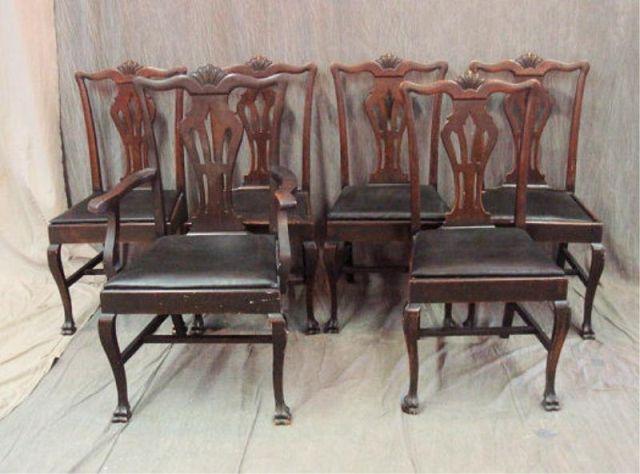 Set of 6 Chippendale Style Chairs with
