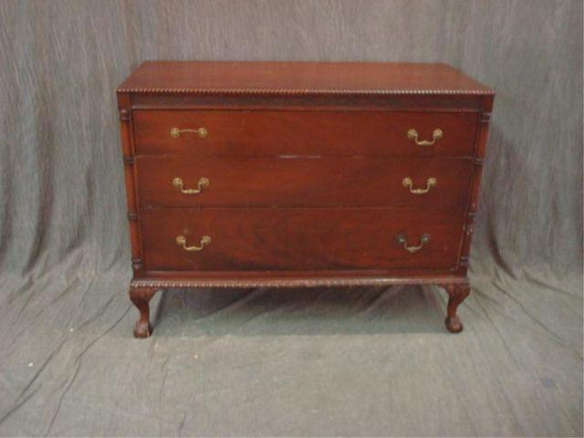 Mahogany Chest with Claw Feet.