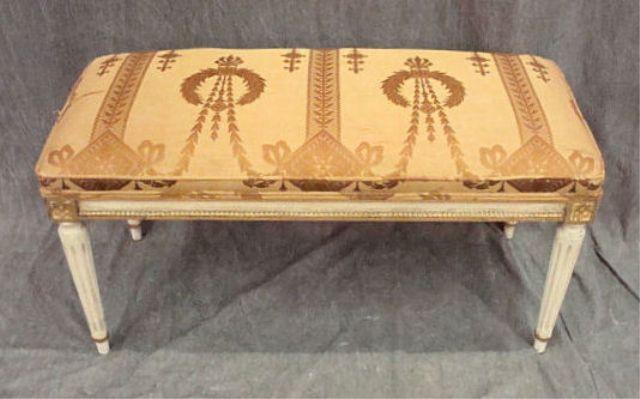 Louis XVI Style Upholstered Bench