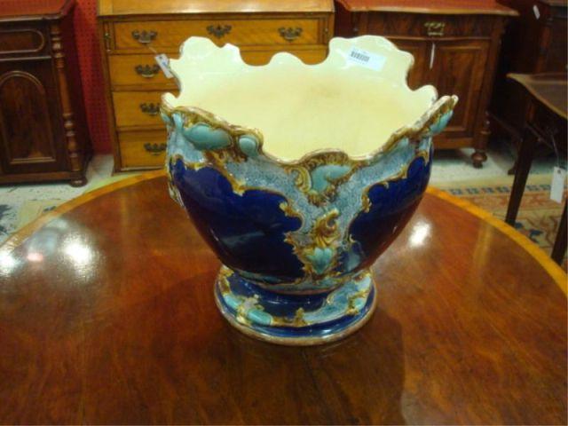 Large Majolica Style Planter. From