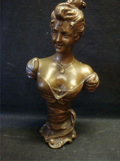 BARTHOZ, J. French Bronze of Young Woman