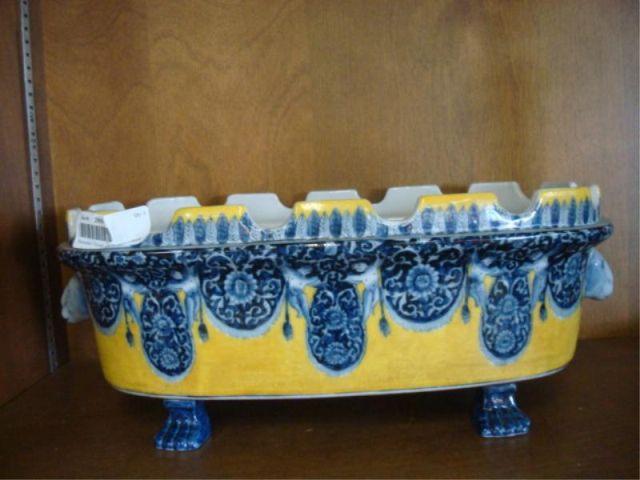Porcelain Footed and Decorated bacf4