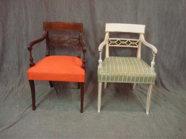 Pair of Neoclassical Style Armchairs  bacf9