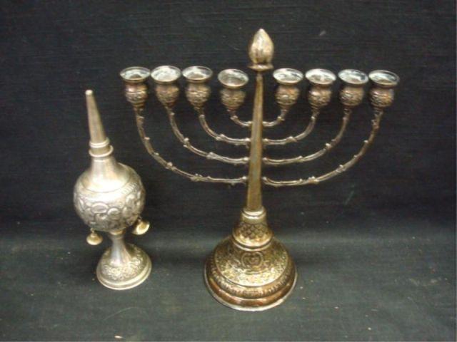 800 Silver German Menorah Sterling bad07