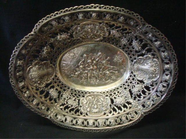 800 Silver. Ornate Reticulated