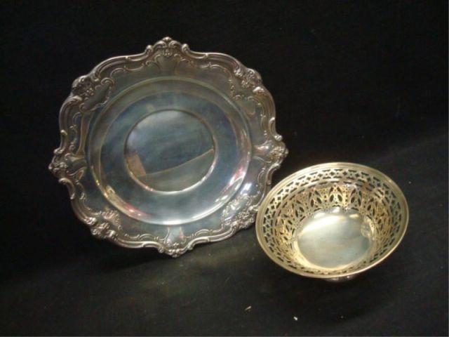 Sterling Silver Lot. One Plate and one