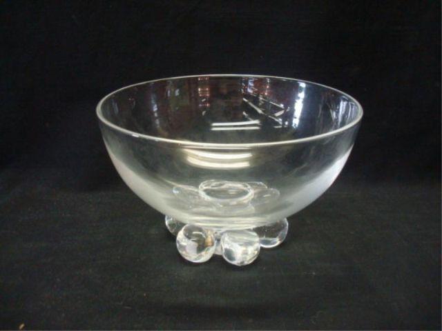 Steuben Glass Bowl On Feet. From a New