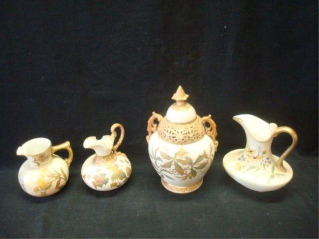 3 Pieces of Royal Worcester and 1 Other.