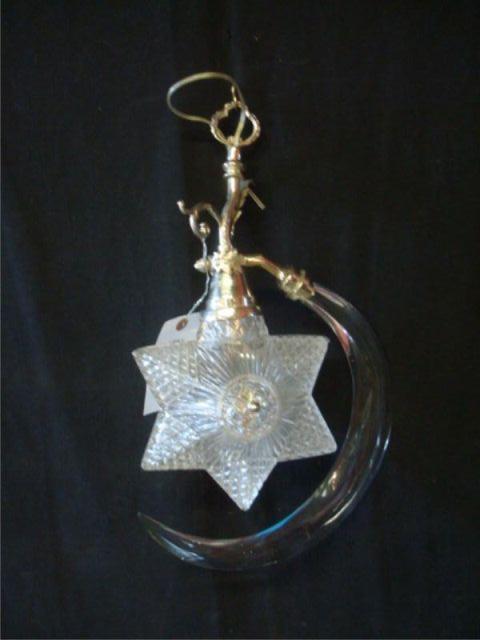 Star and Crescent Hanging Light Fixture.